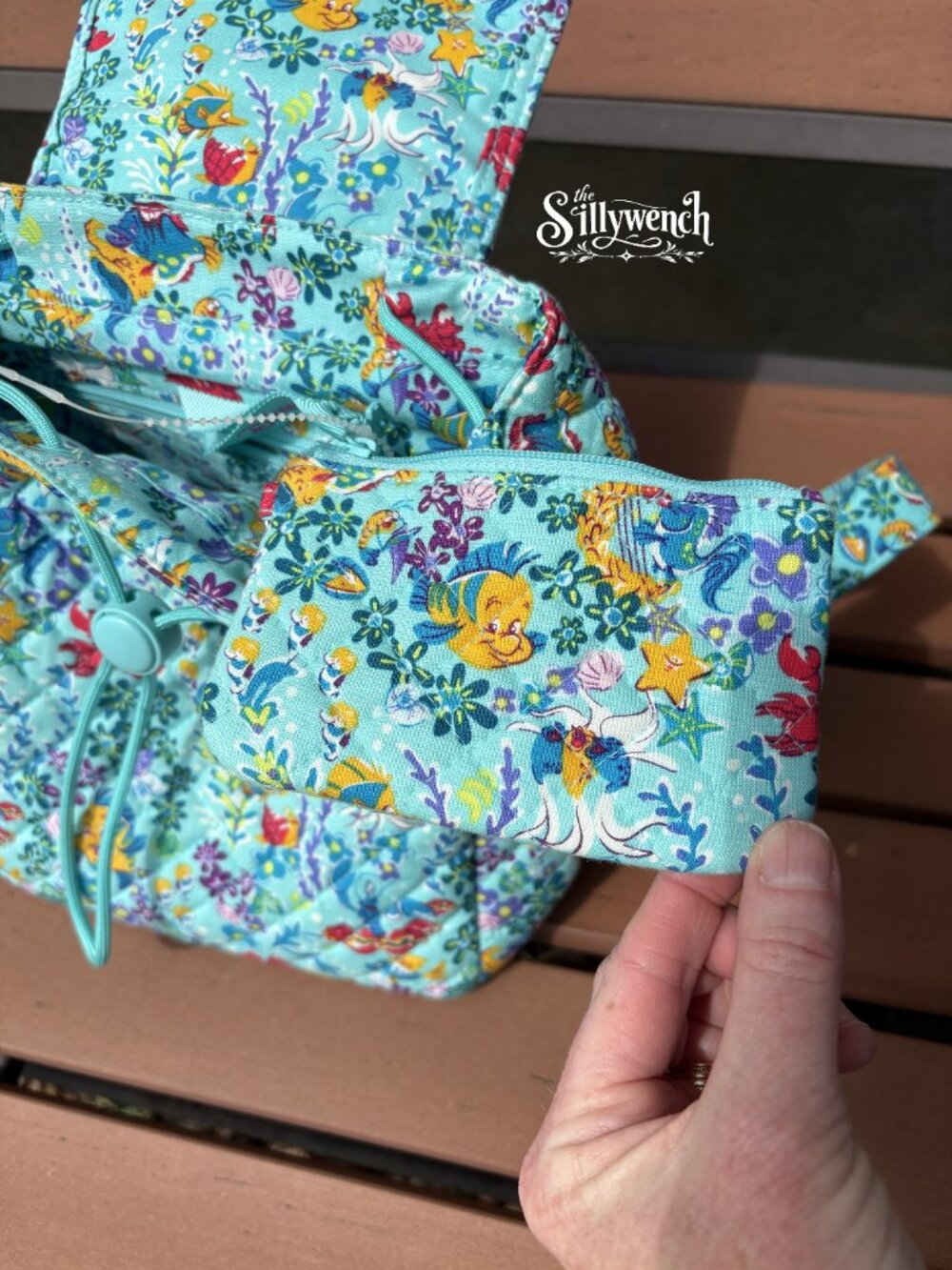 Vera Bradley Little Mermaid Small Backpack in Recycled Cotton - Picture 4 of 7